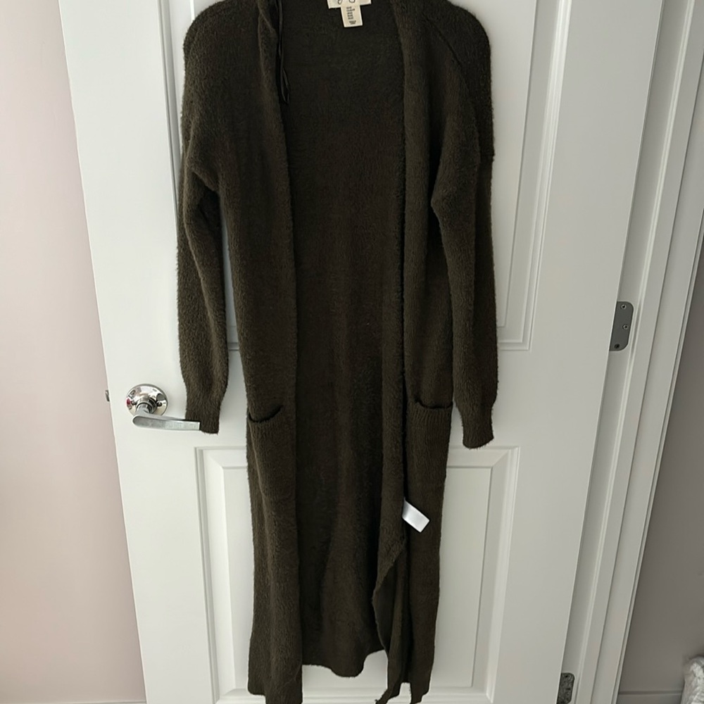 Jessica Simpson moss green duster